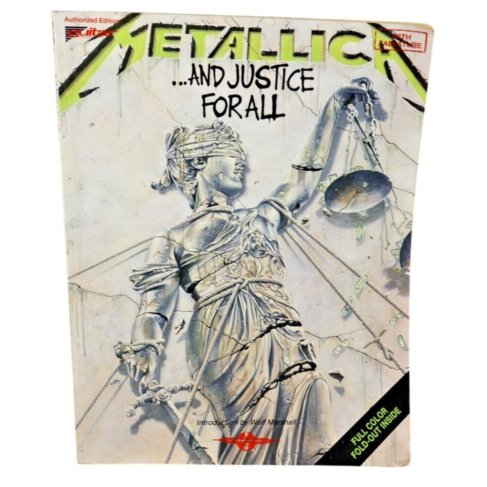 Metallica ...And Justice For All Guitar Tab Songbook Cherry Lane Music 1989